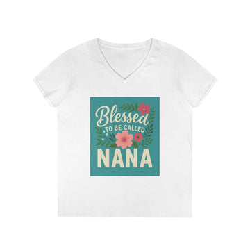 Blessed Nana V-Neck T-Shirt for Grandmothers