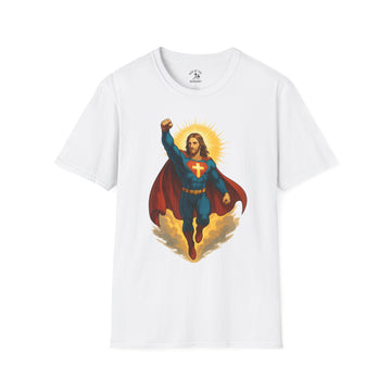 Faith-Inspired Hero T-Shirt | Unisex Softstyle Tee, Christian Gift, Inspirational Apparel, Superhero Shirt, Scripture Quote Top