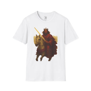 Majestic Knight T-Shirt - Unisex Softstyle Tee, Medieval Art Tee, Equestrian Inspired T-Shirt, Knight Apparel, Unique Gift Idea