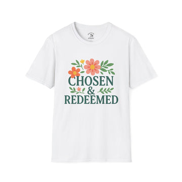 Chosen & Redeemed Unisex Softstyle T-Shirt, Inspirational Shirt, Christian Apparel, Thoughtful Gift, Faith-Based Tee, Everyday Wear