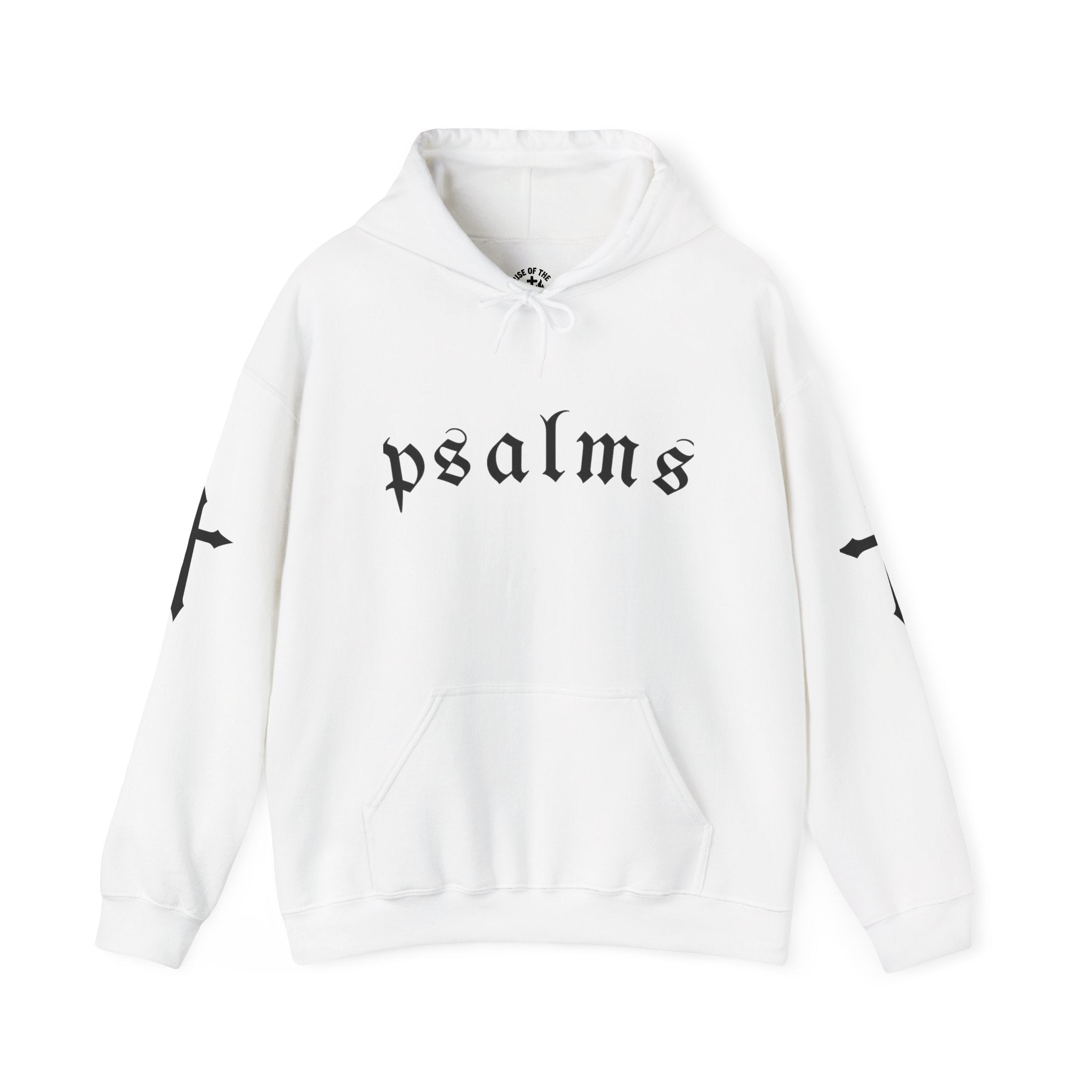 Christian Inspirational Hoodie, Unisex Heavy Blend Sweatshirt with Psalms, Cross Design, Perfect for Faith Celebrations & Every Day