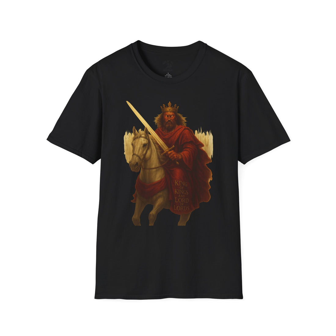 Majestic Knight T-Shirt - Unisex Softstyle Tee, Medieval Art Tee, Equestrian Inspired T-Shirt, Knight Apparel, Unique Gift Idea
