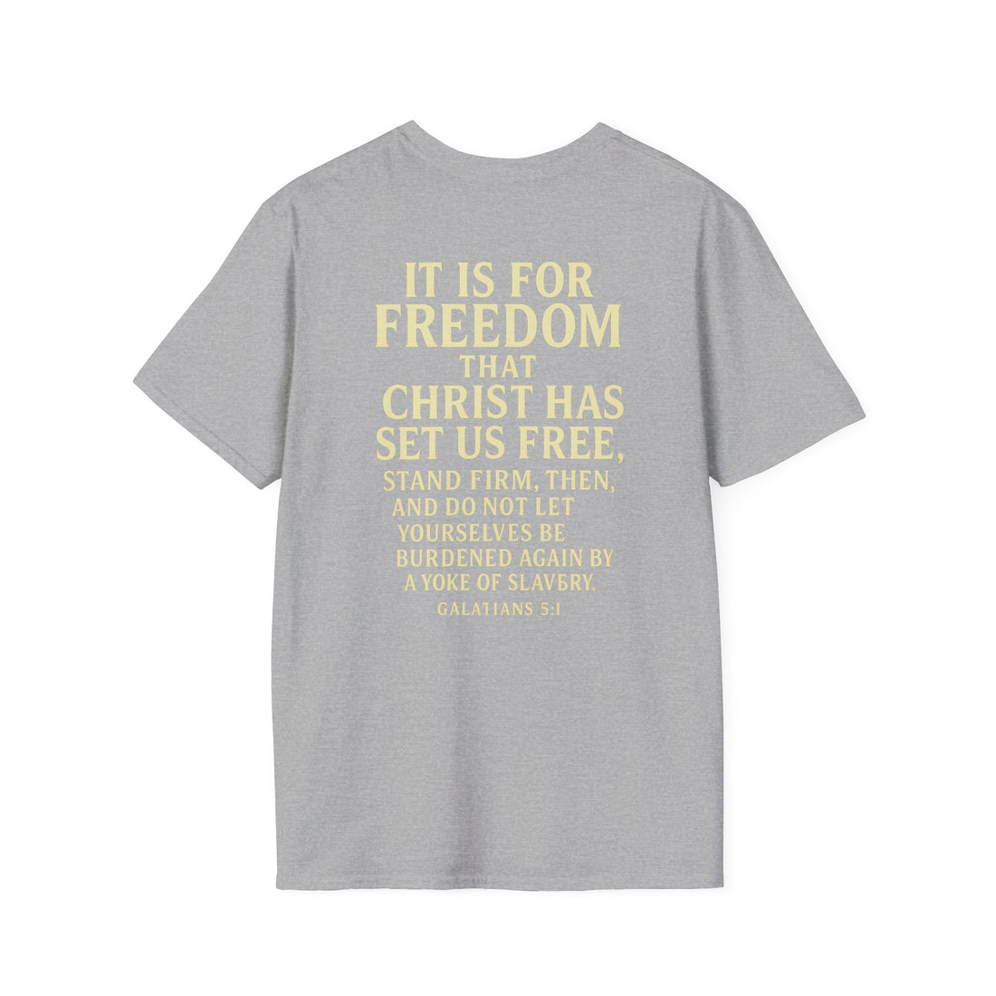 Faith-Inspired Freedom T-Shirt, Christian Tee, Inspirational Graphic Shirt, Gift for Believers, Religious Apparel, Summer Fashion