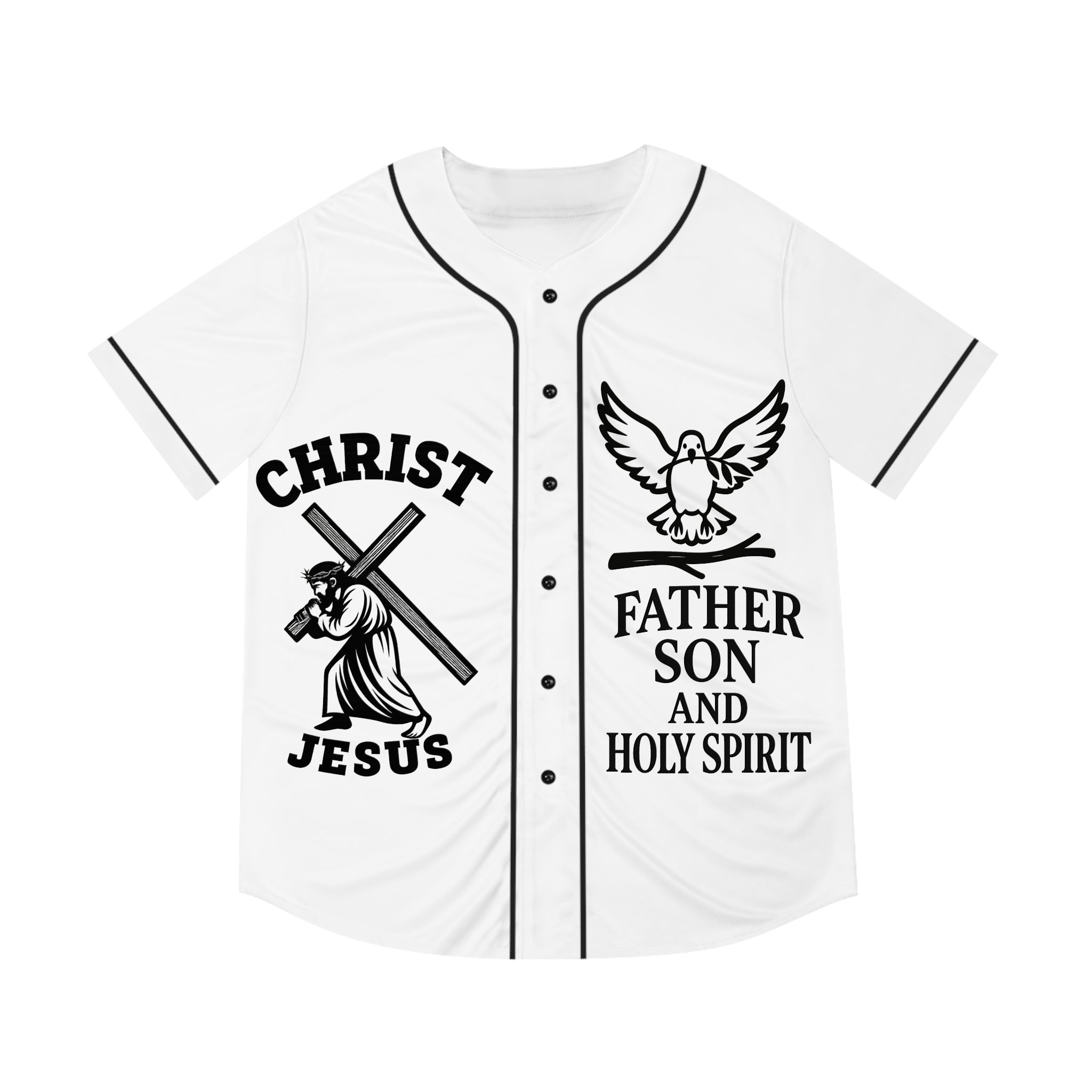 Christian Men's Baseball Jersey, Faith Apparel, Religious Sportswear, Inspirational Gifts, Church Events, Spiritual Wear