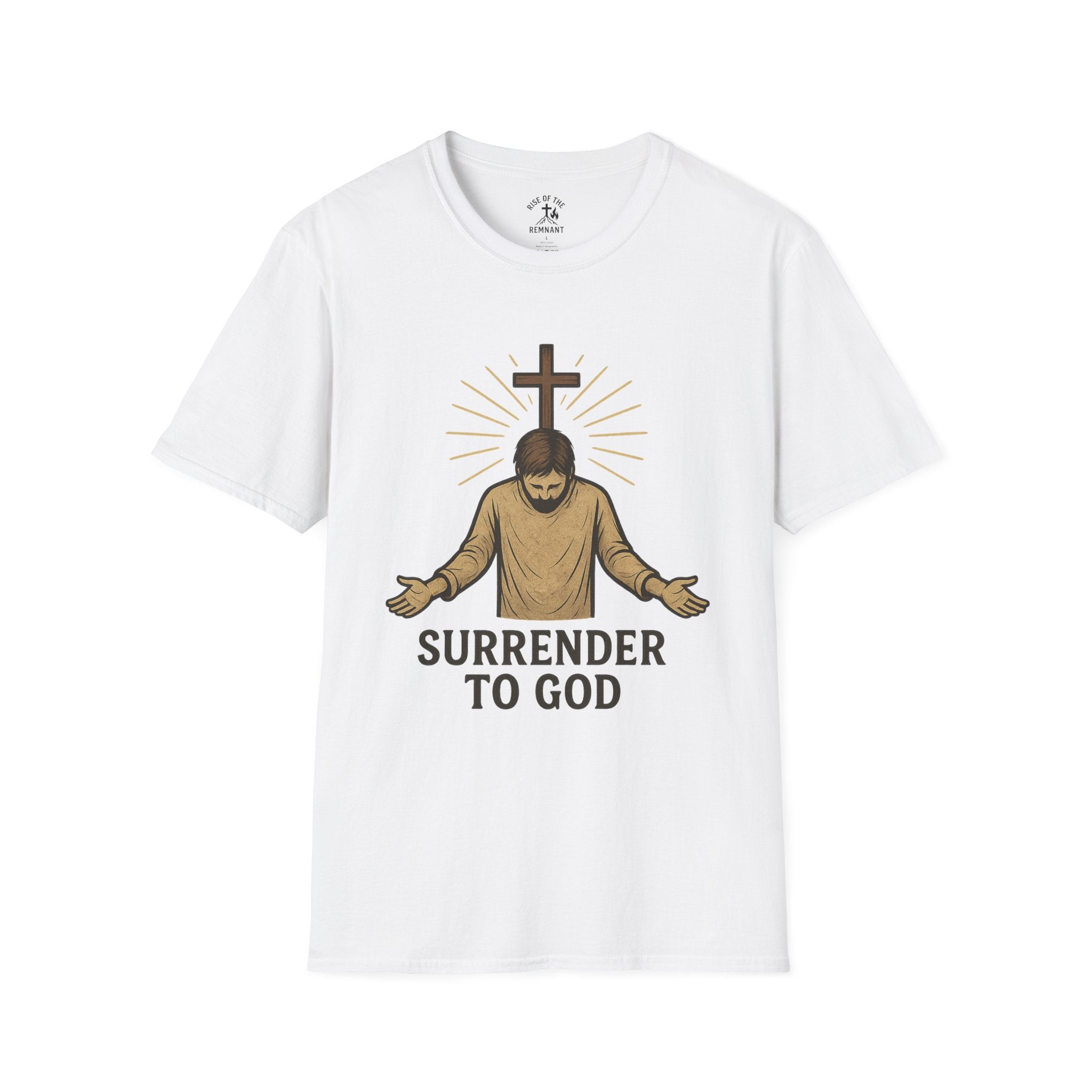 Inspirational Unisex T-Shirt: Surrender to God, Faith Tee, Christian Apparel, Bible Verse Shirt, Religious Gift