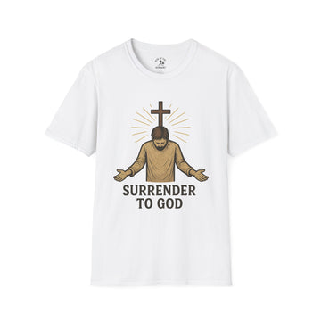 Inspirational Unisex T-Shirt: Surrender to God, Faith Tee, Christian Apparel, Bible Verse Shirt, Religious Gift