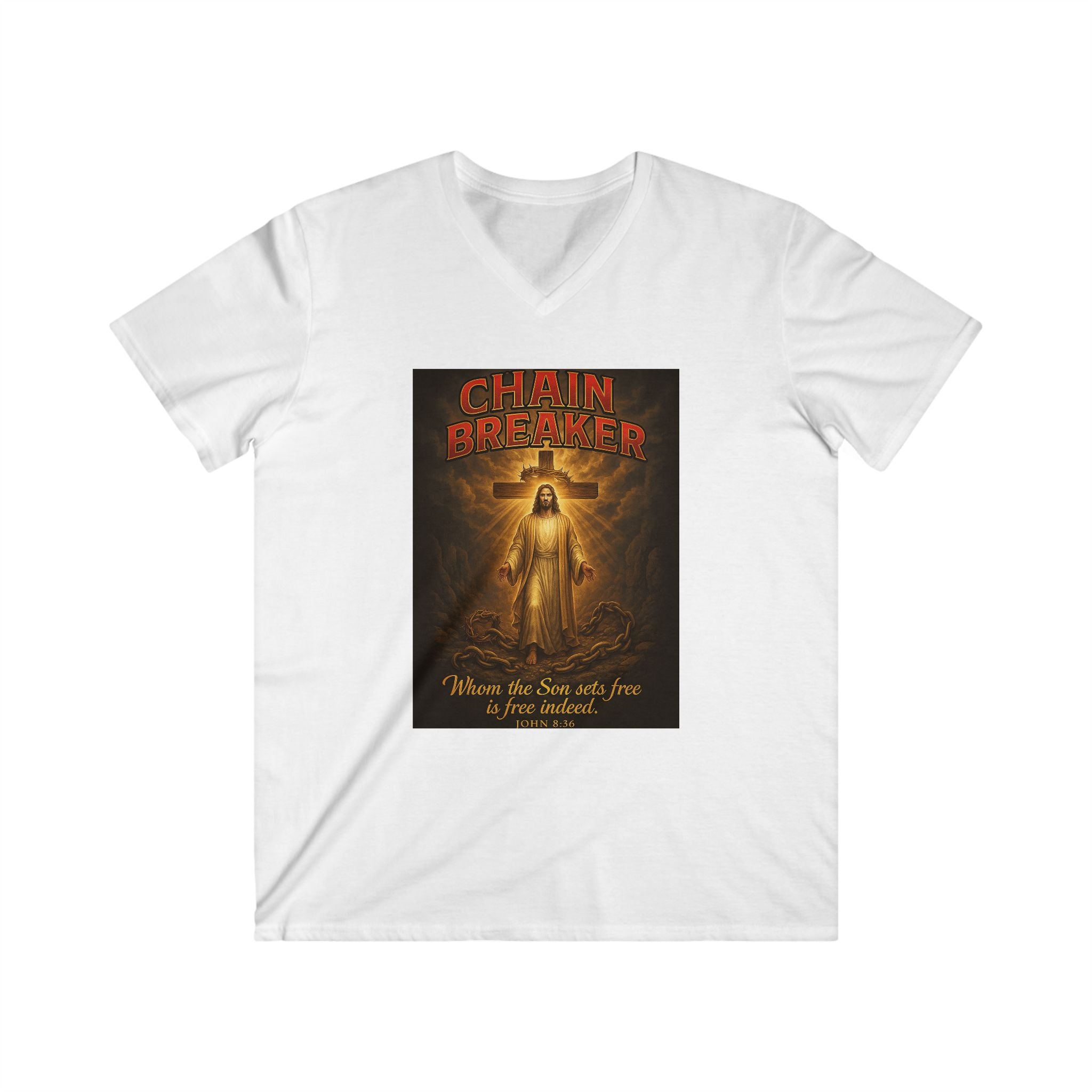 Men's Fitted V-Neck Short Sleeve Tee