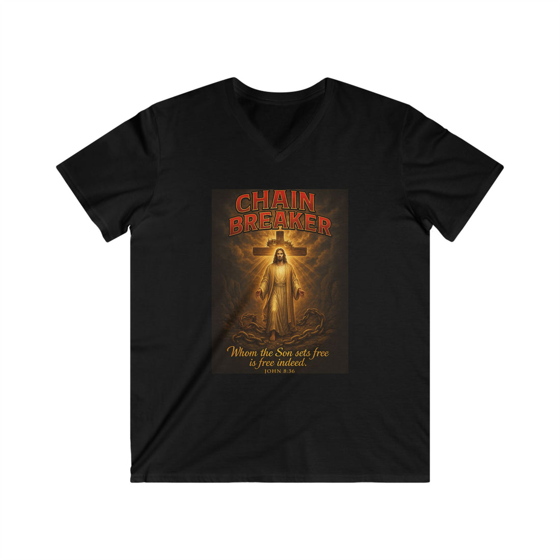 Men's Fitted V-Neck Short Sleeve Tee