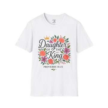 Floral Proverbs T-Shirt, Empowerment Tee, Christian Gift, Daughter of the King, Inspirational Apparel, Faith-Based Fashion