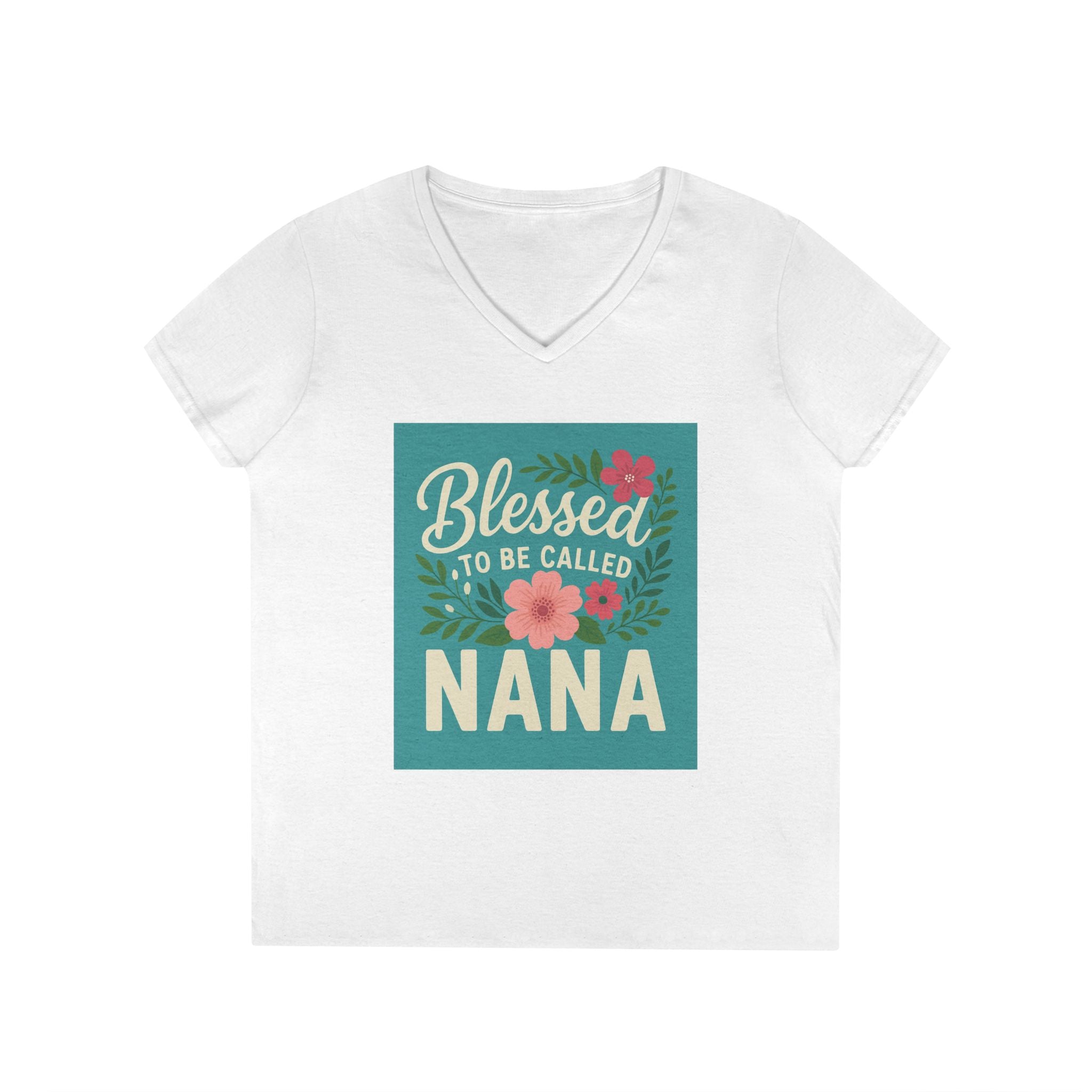 Blessed Nana V-Neck T-Shirt for Grandmothers
