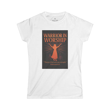 Women's Faith-Based Tee, Inspirational T-Shirt, Warrior in Worship Design, Christian Apparel, Gift for Women, Spiritual Top, [...]