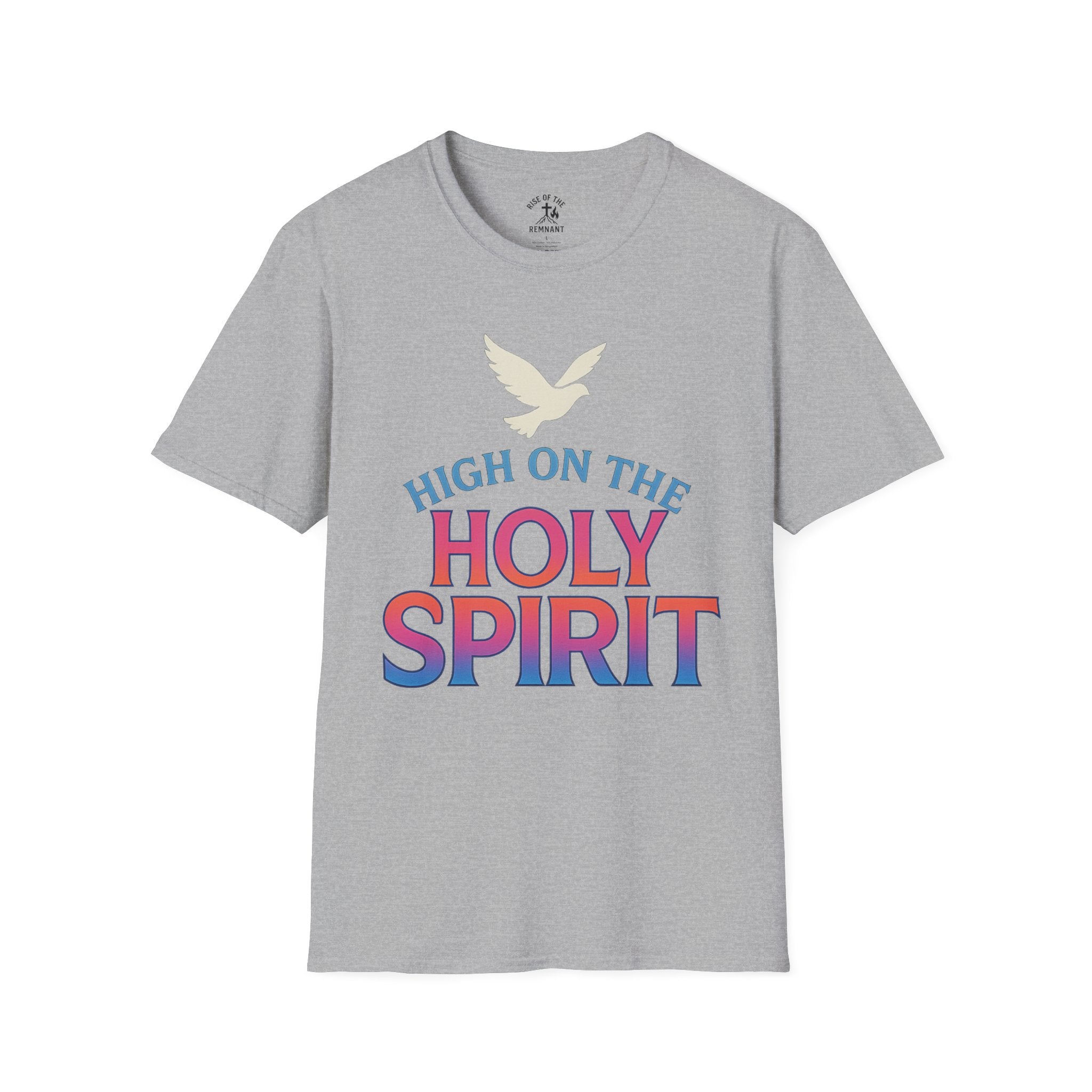 High on the Holy Spirit T-Shirt, Inspirational Graphic Tee, Faith-Based Apparel, Christian Gift, Bible Verse Shirt