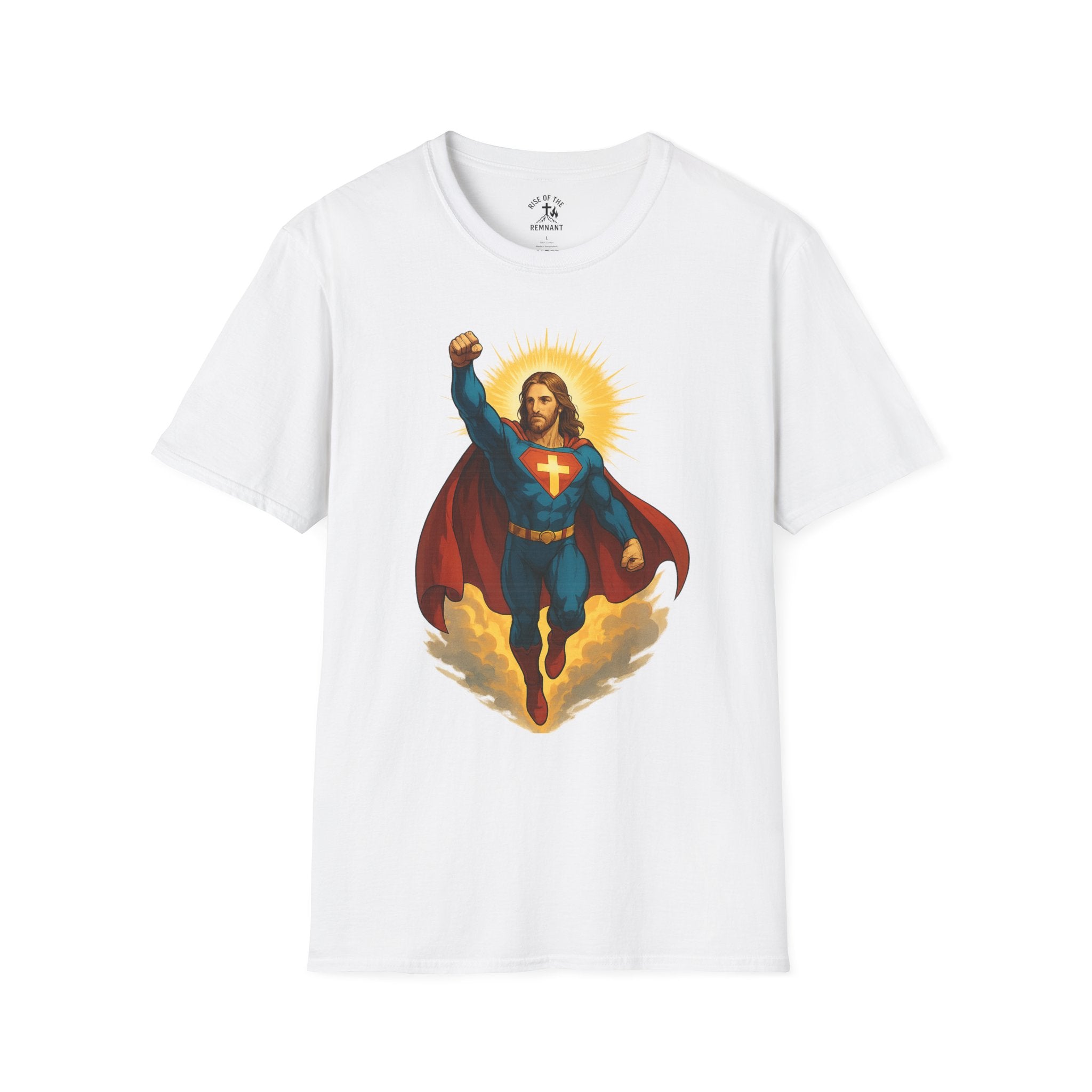 Faith-Inspired Hero T-Shirt | Unisex Softstyle Tee, Christian Gift, Inspirational Apparel, Superhero Shirt, Scripture Quote Top