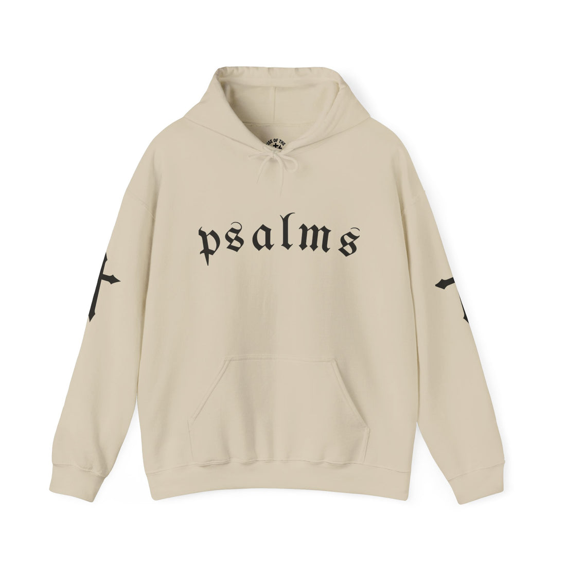 Christian Inspirational Hoodie, Unisex Heavy Blend Sweatshirt with Psalms, Cross Design, Perfect for Faith Celebrations & Every Day