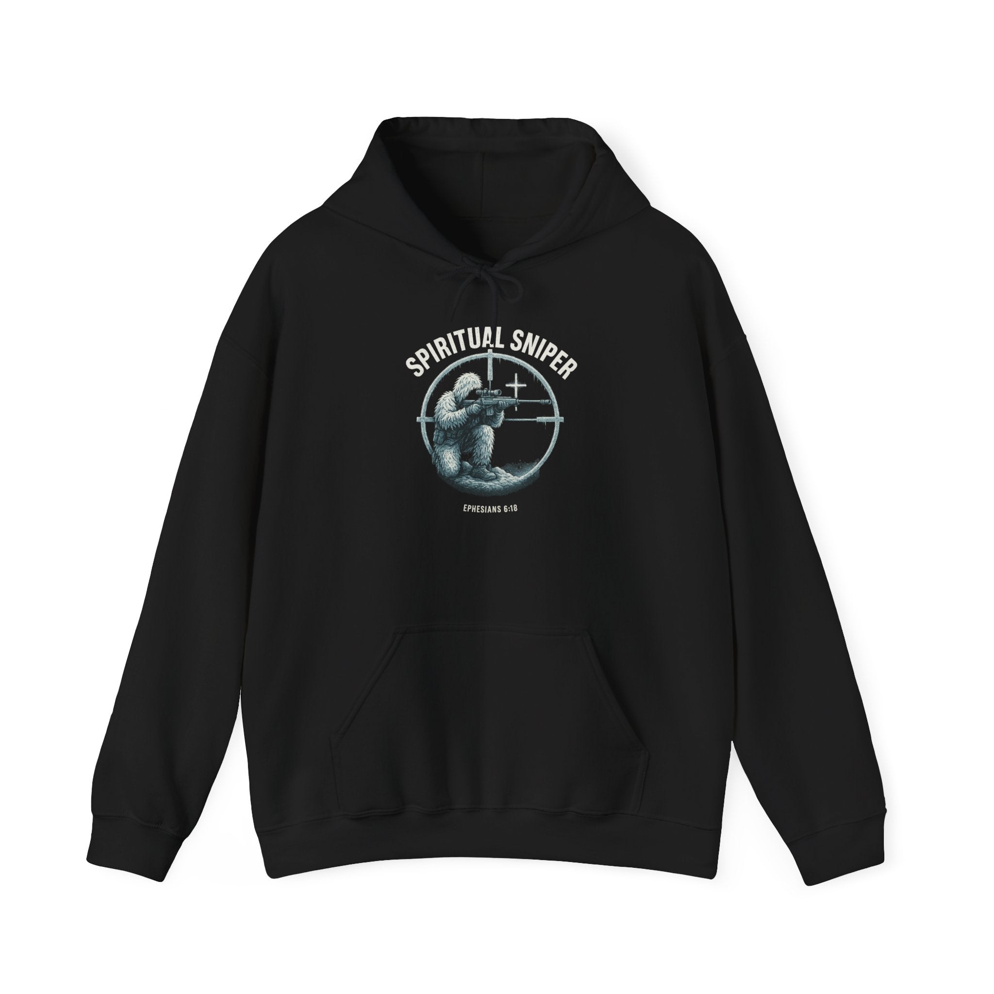 Spiritual Sniper Hoodie, Unisex Sweatshirt for Prayer Warriors, Christian Gift, Cozy Layer, Bible Verse Apparel