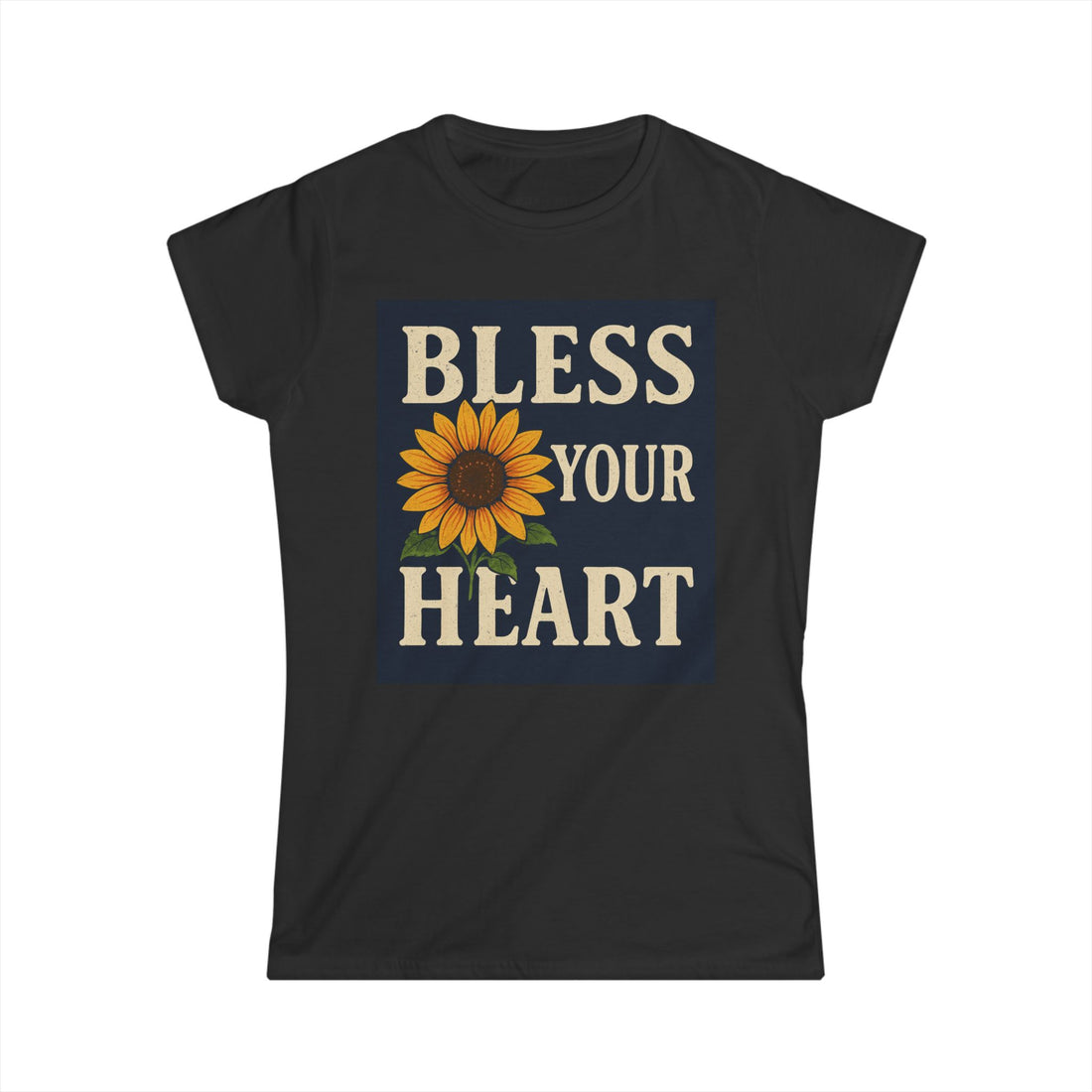 Bless Your Heart Sunflower Tee - Women's Softstyle T-Shirt