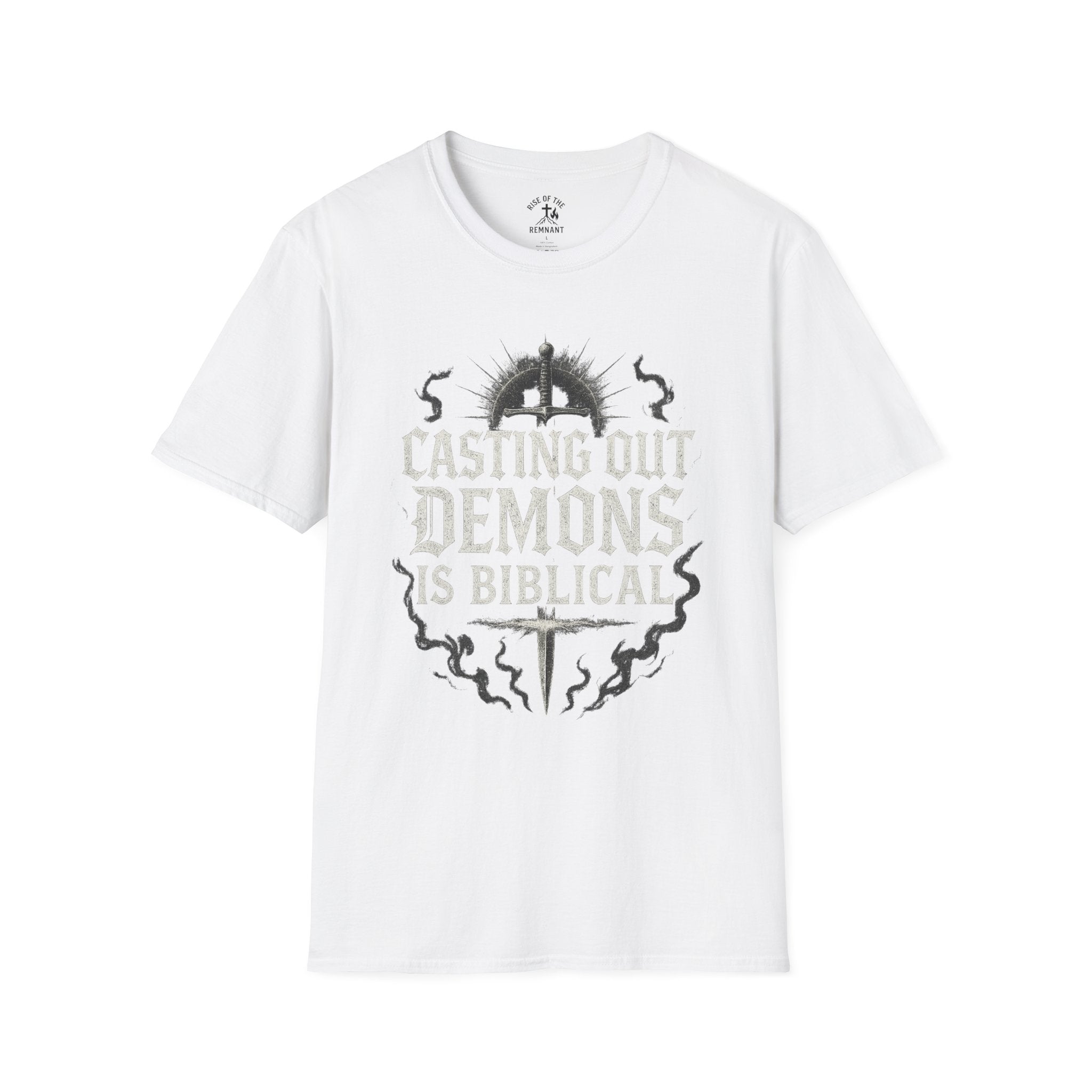 Biblical Quote T-Shirt, Unisex Softstyle Tee with Faith-Inspired Design, Casual Outfit, Spiritual Gift, Church Event Apparel, Everyday Wear