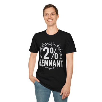 2% x ROTR Inspirtional Remnant T-Shirt for Faith-Based Apparel