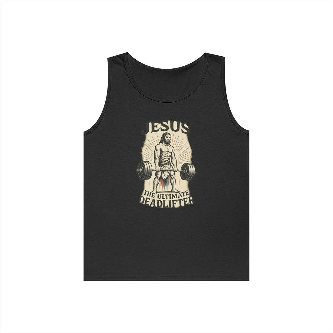 Jesus the Ultimate Deadlifter Tank Top, Christian Fitness Apparel, Workout Shirt, Unisex Gym Tee, Rise of the Remnant Gear