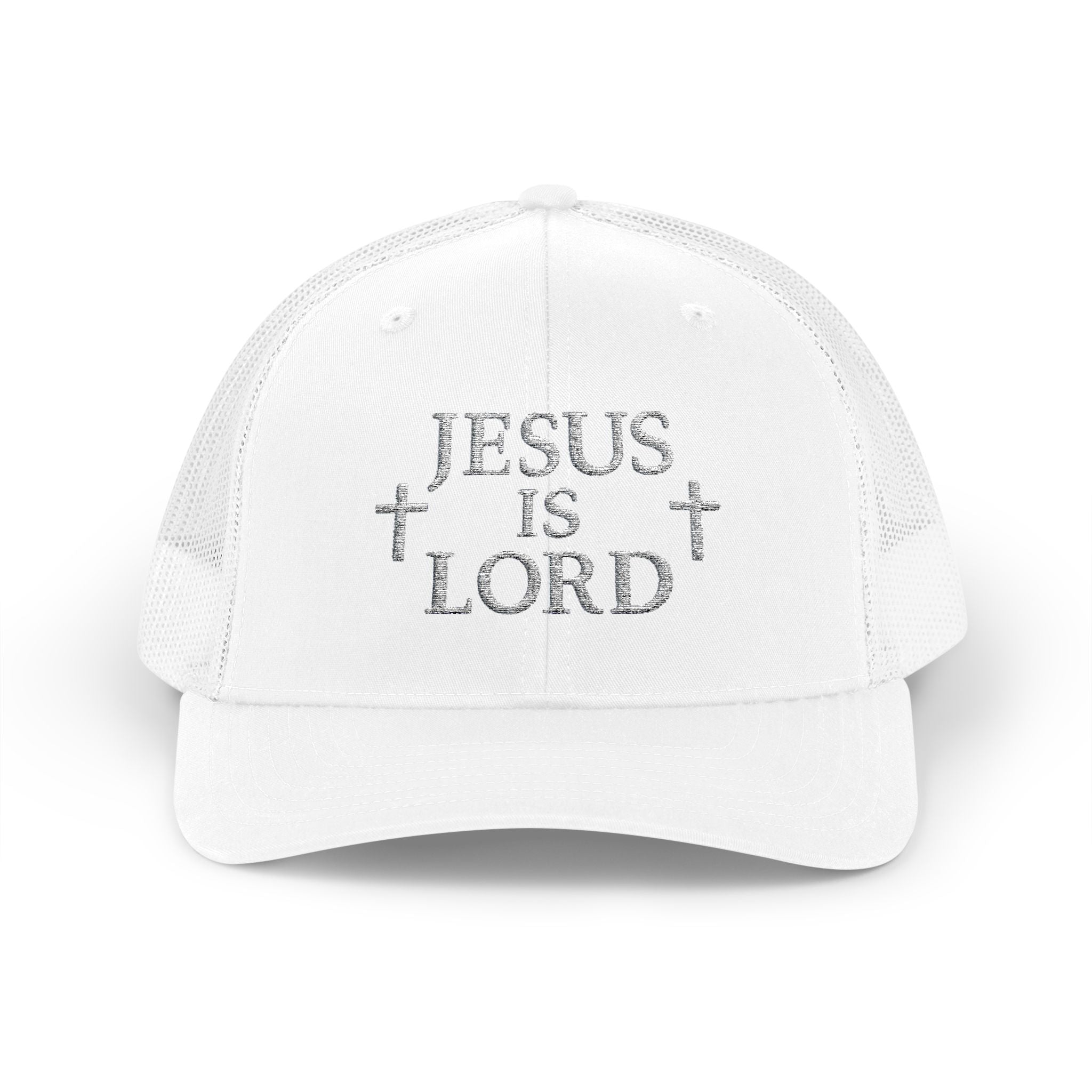 Christian Faith Snapback Trucker Cap - Jesus is Lord Design