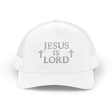 Christian Faith Snapback Trucker Cap - Jesus is Lord Design