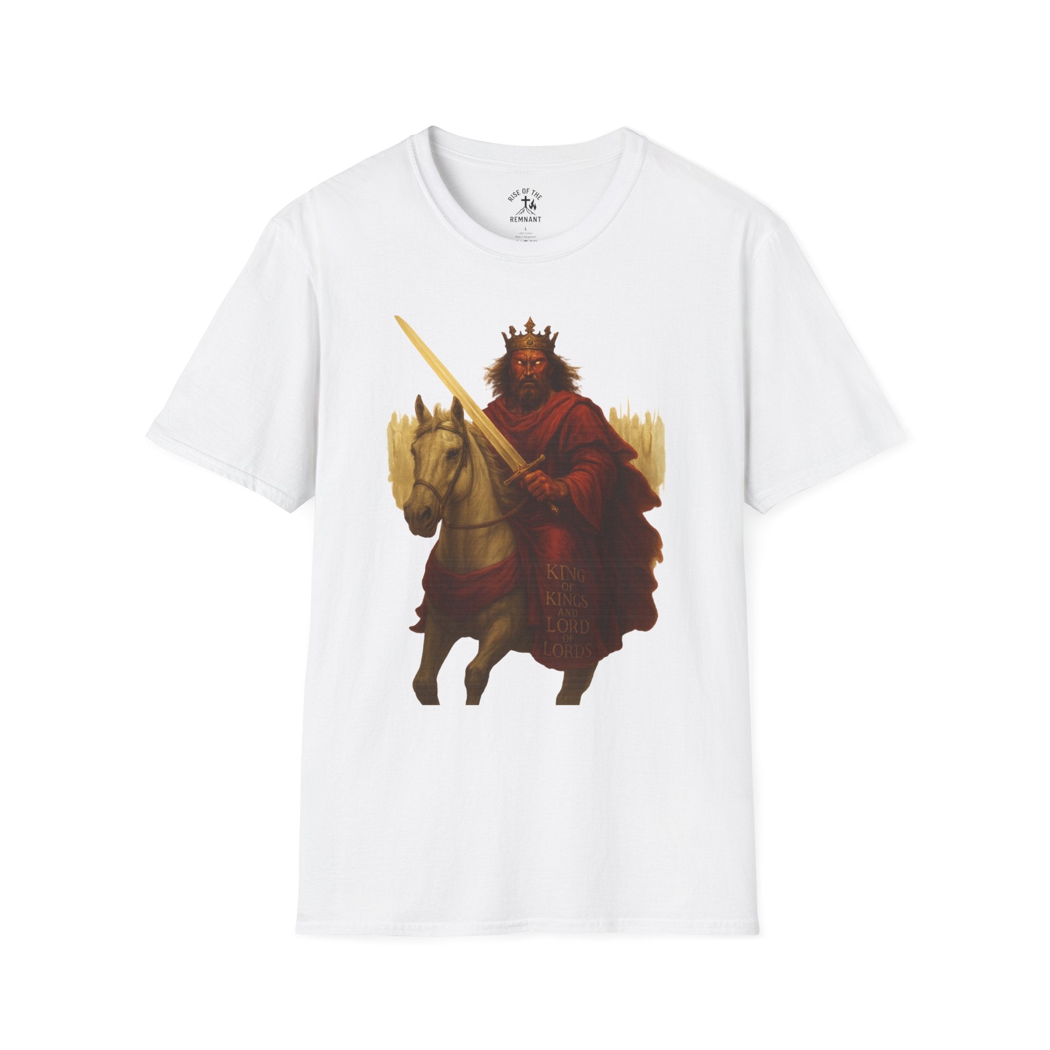 Majestic Knight T-Shirt - Unisex Softstyle Tee, Medieval Art Tee, Equestrian Inspired T-Shirt, Knight Apparel, Unique Gift Idea